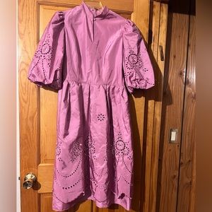 Pink bell sleeve dress